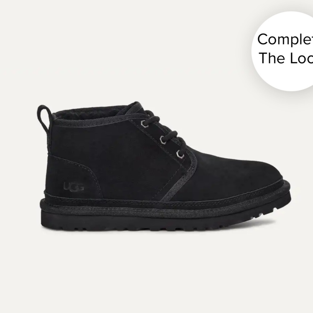 UGG Black Suede Ankle Boots 7